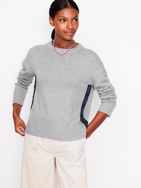 Boden Grey Zia Button Side Jumper (AH4325) | €54