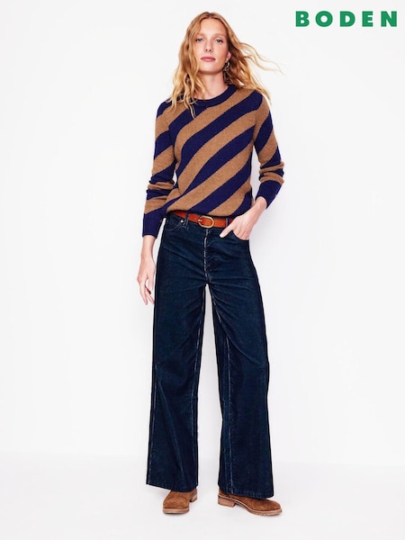 Blau - Boden Jeans mit 5 Taschen aus Cordmaterial in weiter Passform (AH4335) | 73 €