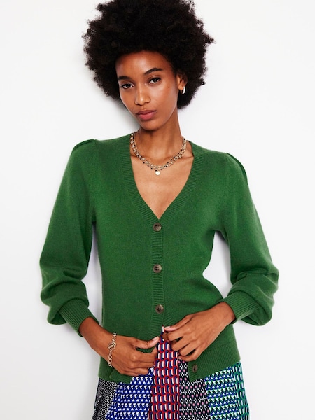 zelena - Boden Pleated Cashmere Cardigan (AH4339) | € 238