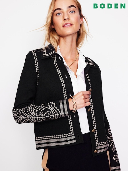 Boden 100% Cotton Collared Knitted Jacket (AH4351) | ‏489 د.إ.‏