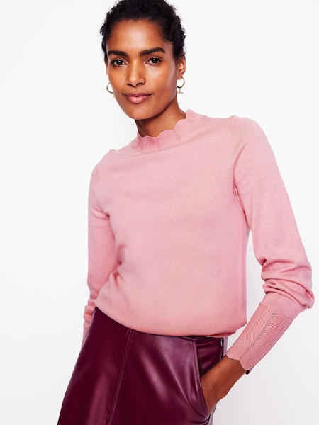Boden Pink Scalloped Jumper (AH4373) | € 56