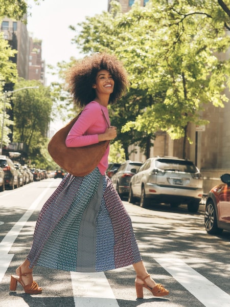 Boden Knife Pleat Midi Skirt (AH4379) | 654 LEI