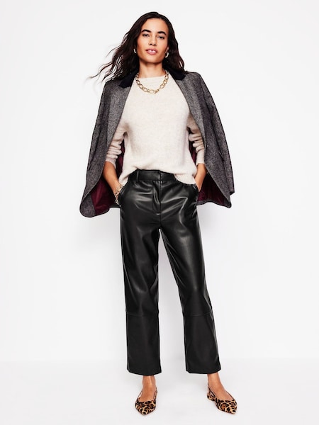Negru - Boden Tapered PU Trousers (AH4391) | 458 LEI
