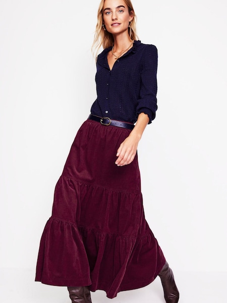 Violet - Boden 100% Cotton Viv Material reiat Tired Maxi Fuste (AH4404) | 441 LEI
