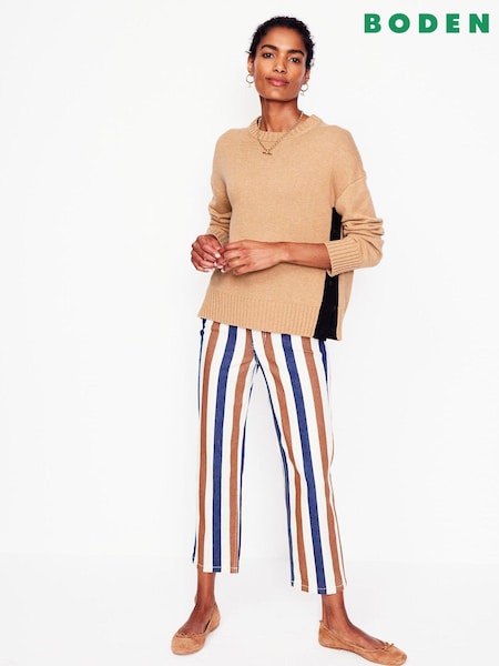 Boden Brown Zia Button Side Jumper (AH4421) | €54