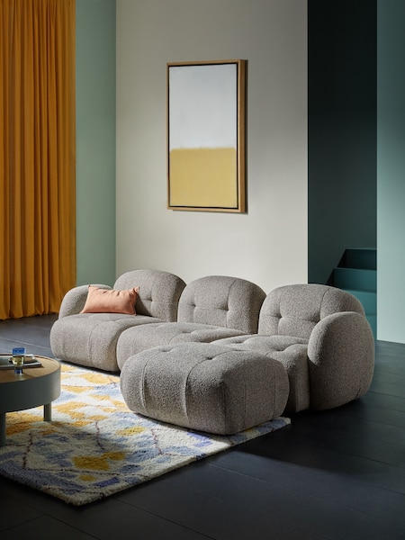 MADE.COM Grey Marl Pax Boucle Alban Modular Sofa (AH4491) | €1,259