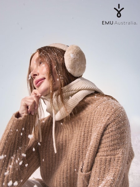 EMU Australia Brown Angahook Cosy Sheepskin Earmuffs (AH4500) | €58