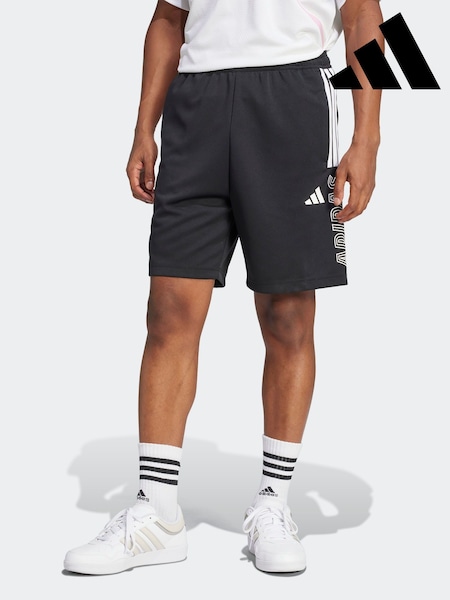 adidas Black Tiro Wordmark Shorts (AH4533) | ₪176