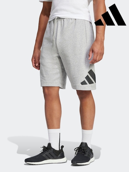 adidas Grey Essentials Big Logo French Terry Shorts (AH4548) | R$ 245