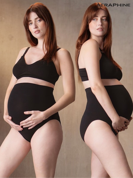 Seraphine Bamboo Overbump Black Underwear 2 Pack (AH4555) | €33