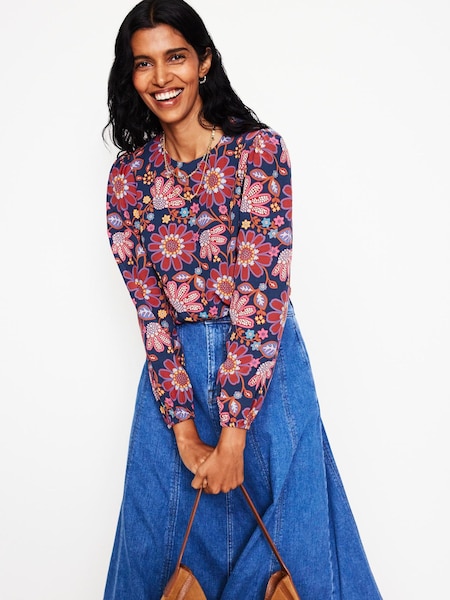 Boden Blue Easy Printed Top (AH4633) | €54