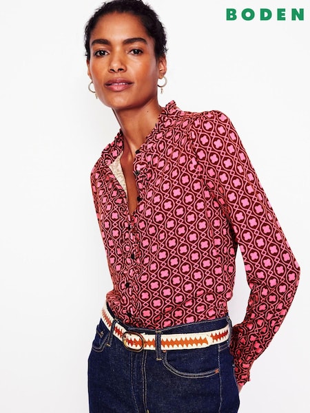 Boden Pink Caroline Jersey Shirt (AH4648) | AED224