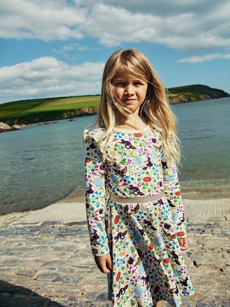Boden Cream Mabel Halloween Twirly Ballerinas Dress (AH4674) | €15.50 - €20