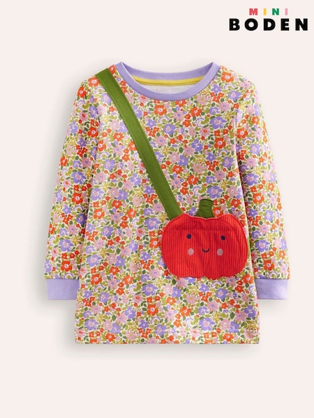 Boden Orange Pumpkin Appliqué Bag Tunic (AH4679) | €47 - €55