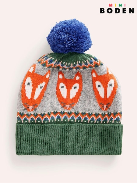 Boden Fox Fair Isle Pattern Knitted Beanie (AH4687) | € 17 - € 19
