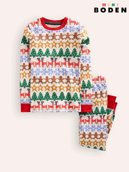Boden Gingerbread 100% Cotton Festive Christmas Supersoft Pyjamas (AH4700) | 57 QAR - 67 QAR