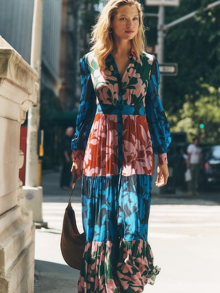 Boden Brown Occasion Maxi Shirt Dress (AH4714) | 433 QAR