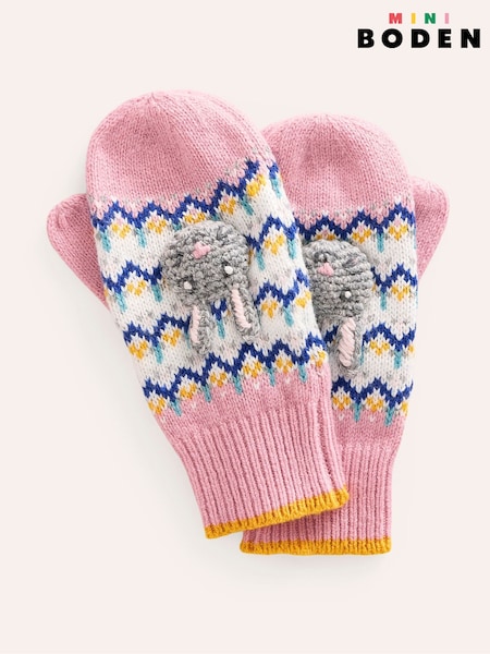 Boden Bunny Fair Isle Pattern Novelty Mittens (AH4723) | 88 LEI - 99 LEI