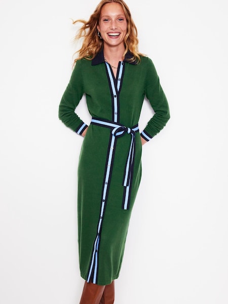 Boden Green Victoria Knitted Shirt Dress (AH4742) | €95
