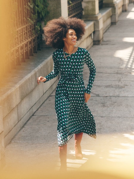 Boden Blue Twisted Waist Jersey Dress (AH4762) | €62
