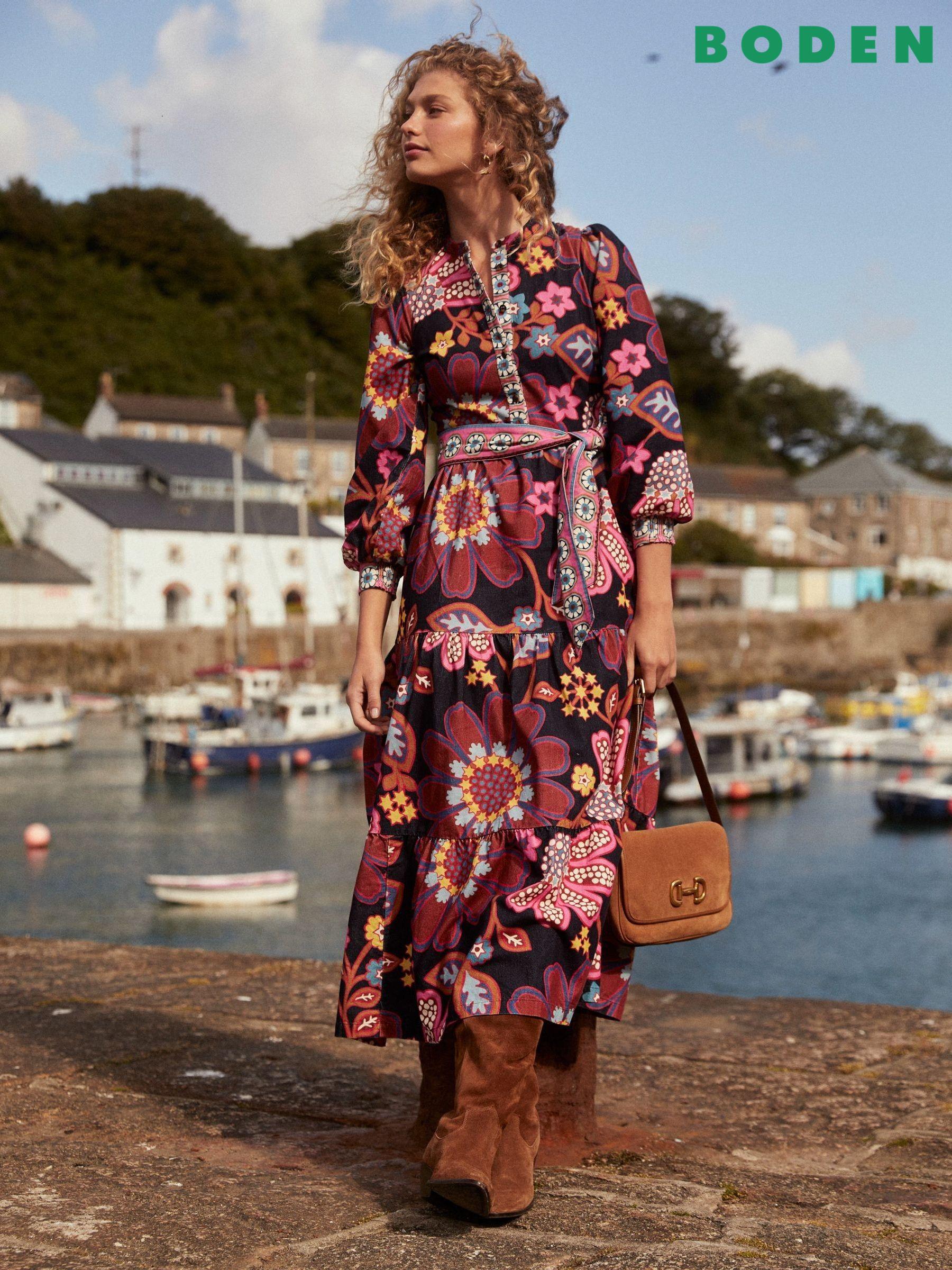 Women s Maxi Floral Long Sleeve 100 Cotton Dresses Next Oman