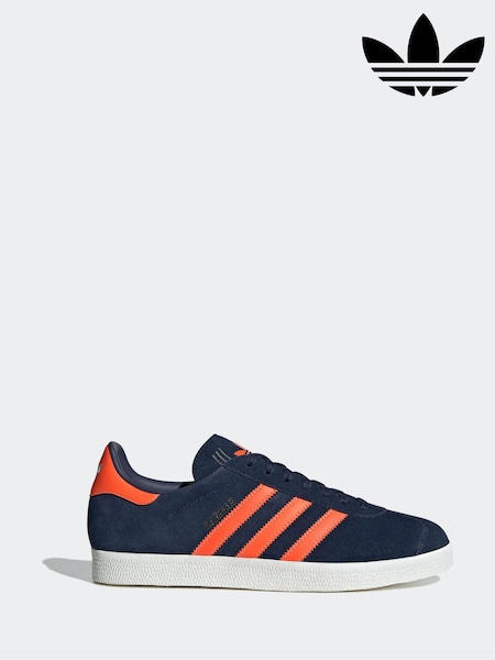 Темно-синий/Оранжевый - adidas Originals Gazelle Trainers (AH4837) | €113