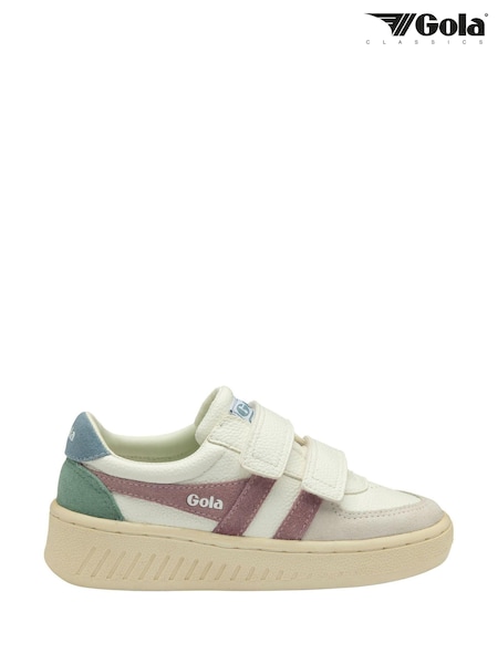Gola Kids Grandslam Trident Strap Recycled PU Trainers (AH4846) | 287 LEI