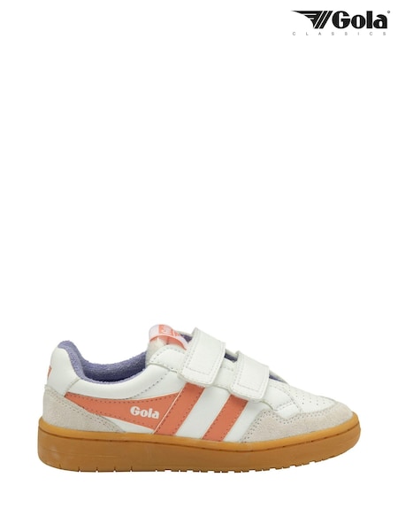 Gola White Kids Eagle Strap Trainers (AH4847) | ₪277