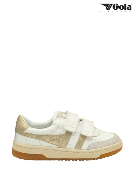 Gola Gold Kids Falcon Strap PU Trainers (AH4852) | ₪277