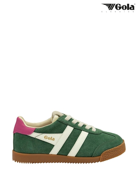 Gola Green Kids Elan Suede Lace-Up Trainers (AH4856) | ₪277