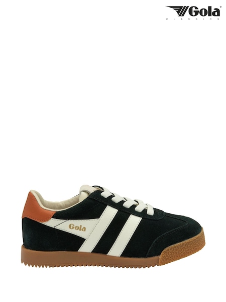 Gola Black Kids Elan Suede Lace-Up Trainers (AH4861) | ₪277