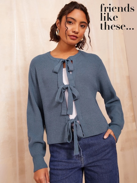 Friends Like These Blue Bow Detail Cardigan (AH5194) | €61