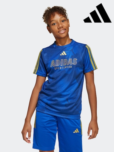 adidas Blue Tiro Football T-Shirt (AH5292) | €33