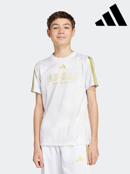 adidas White Tiro Football T-Shirt (AH5301) | R$ 245