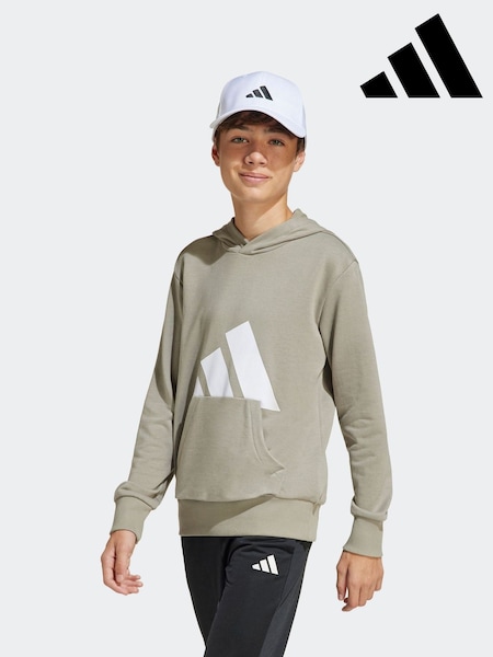 adidas Brown Large Logo Hoodie (AH5323) | R$ 295