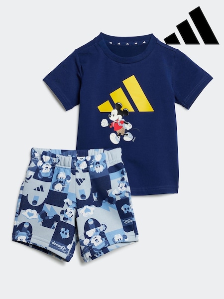 adidas Blue Disney Mickey Mouse Short and T-Shirt Set (AH5327) | R$ 295