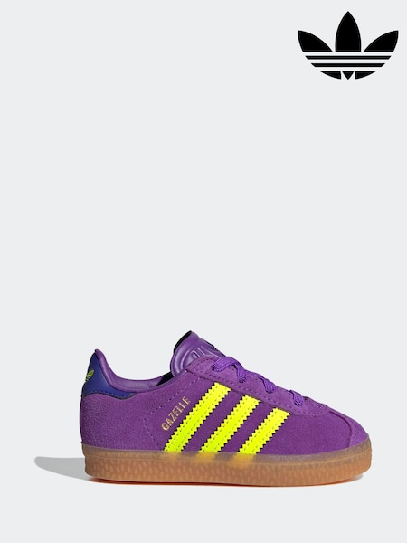 Morado - Adidas Originals Gazelle Infant Kids Trainers (AH5370) | 57 €