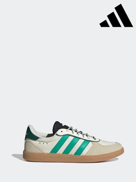 adidas White/Green Breaknet Sleek Trainers (AH5405) | €64