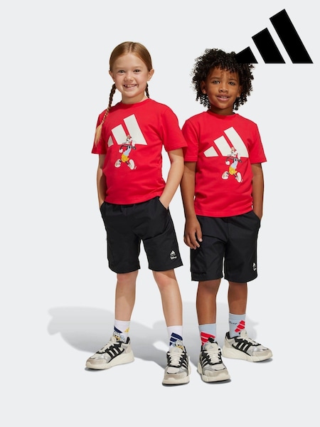 adidas Red Disney Mickey Mouse Top and Short Set (AH5460) | €54
