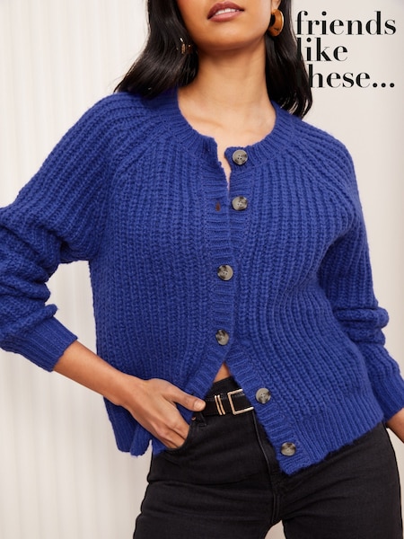 Friends Like These Blue Crew Neck Cable Cardigan (AH5512) | 2,163 UAH