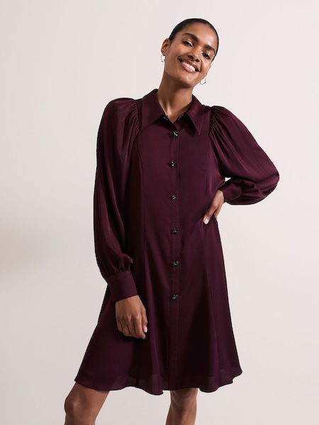 Phase Eight Red Tila Embellished Shirt Dress (AH5526) | €82