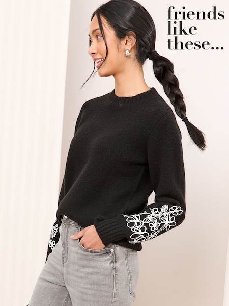 Friends Like These Floral Print Sleeve Jumper (AH5583) | 203 LEI