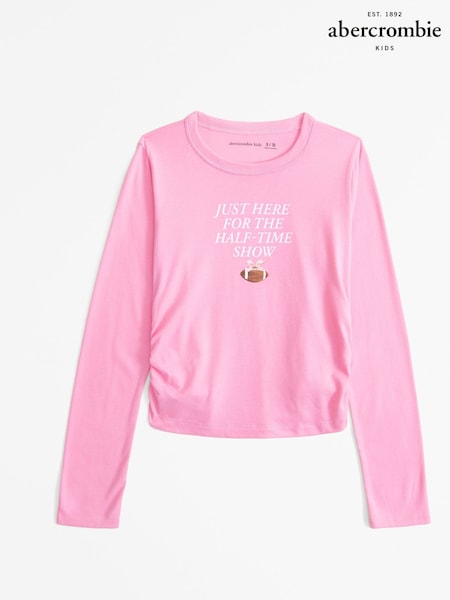 وردي - Abercrombie & Fitch Pizza Graphic Long Sleeve Crew Neck T-Shirt (AH5760) | ‏58 د.إ.‏ - ‏ 64‏ د.إ.