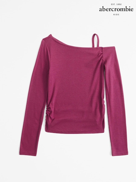 Abercrombie & Fitch Slash Neck Long Sleeve Top (AH5763) | AED58 - AED64