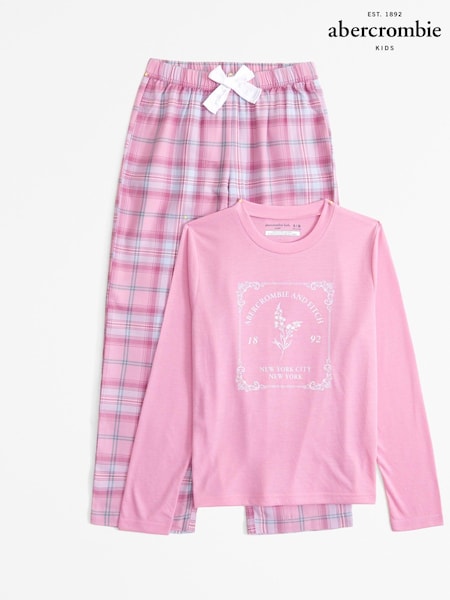 Abercrombie & Fitch Flannel Pyjama Set (AH5774) | AED171 - AED179