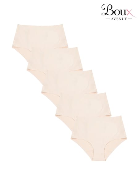 Boux Avenue Nude High Waist 100% Cotton Briefs 5 Pack (AH5845) | €47