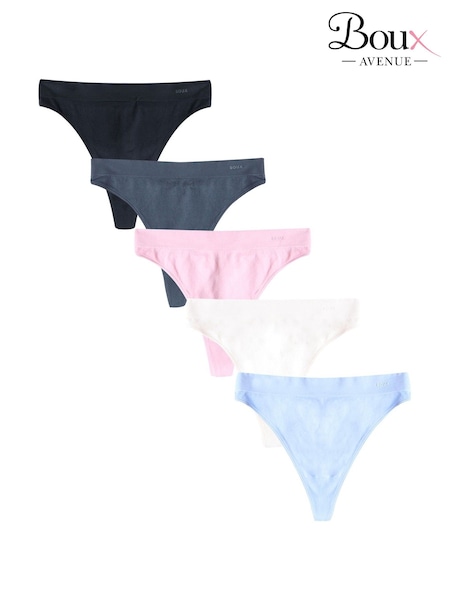 Boux Avenue High Leg Seamfree Black Bra 5 Pack (AH5849) | €46