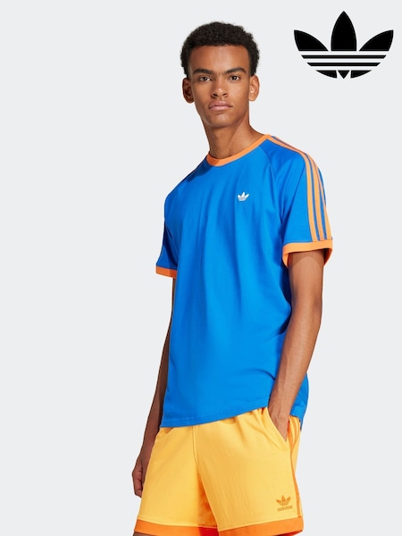 adidas Originals Blue Monogram Cali 100% Cotton T-Shirt (AH5862) | €44