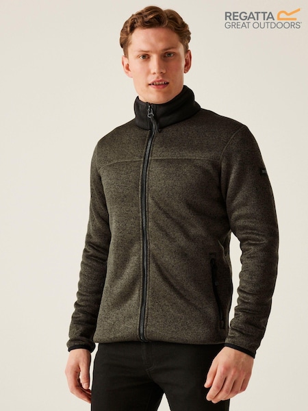 Regatta Green Mens Branleigh Marl Knit-Effect Full Zip Fleece (AH5874) | €69