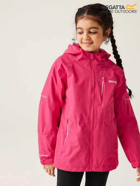 Regatta Pink Junior Calderdale III Waterproof Jacket (AH5888) | €52
